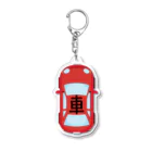 イラスト MONYAAT の車で遊ぼうオプション　赤A Acrylic Key Chain