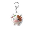 終わらない夢🌈の可愛い💕まんまる◯シリーズ✨　牛🐮 アクリルキーホルダー