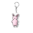 みつまめこshopのポテっとうさぎ Acrylic Key Chain