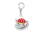 き、きのこけん。売店。のき、きのこけん。朝 Acrylic Key Chain