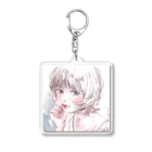 りんごあめのボブヘアgirl Acrylic Key Chain