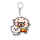 おやじ君【公式】のおやじ君と猫のネコ太 Acrylic Key Chain