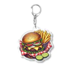 pitaco-landのチーズバーガーセット Acrylic Key Chain