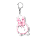 soratoのトゥシューズのうさぎ Acrylic Key Chain