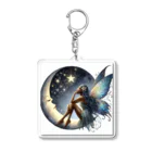 風光と妖精の月　星　妖精 1 Acrylic Key Chain