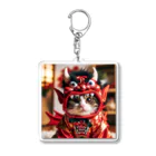 猫かぶりの豆まき猫 Acrylic Key Chain