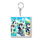 Bumps Design Collectionのぺんくん～トライアスロン Acrylic Key Chain