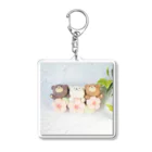 kumamia（くまみあ）のくまの3兄弟（桜） Acrylic Key Chain