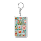 (っ◔◡◔)っ ♥ Le Petit Trésor ♥の花の詩カップ(The Flower Poetry Cup) Acrylic Key Chain