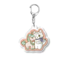 猫のきぬくんのお店のドレミちゃんとユニコーン Acrylic Key Chain