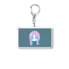 niramanjuのピンクの髪の女の子 Acrylic Key Chain