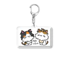 猫とハリセンボン🚗車中泊の旅の猫ハリ家の主役達 Acrylic Key Chain