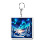 すずらん24のオーロラのある風景 Acrylic Key Chain