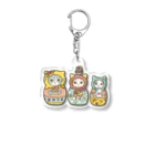 猫のきぬくんのお店のマトニャーシカ　プリンちゃん一家 Acrylic Key Chain