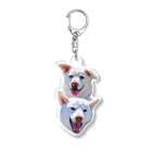 Atelier Pua laniのW（白犬）笑顔 Acrylic Key Chain