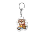 いろは物語のコツメカワウソがツーリング Acrylic Key Chain