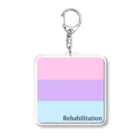 RainboWhaleの3カラーナースロゴリハビリ Acrylic Key Chain