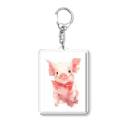 AQUAMETAVERSEのミニ豚　エンジェル717 2065 Acrylic Key Chain