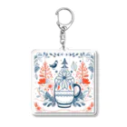 (っ◔◡◔)っ ♥ Le Petit Trésor ♥の花の詩カップ(The Flower Poetry Cup) Acrylic Key Chain