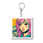 Sunlit Horizonの令和・浮世絵ギャル Acrylic Key Chain