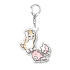 nya-mew（ニャーミュー）のやっちまったニャーちゃん Acrylic Key Chain