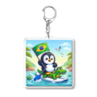 Enjoy 旅SUP!の旅ペンギン　ブラジル　アマゾンでSUP！！ Acrylic Key Chain