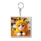 終わらない夢🌈のミツバチ🐝のコスプレをした🐱にゃんこ🐾 アクリルキーホルダー