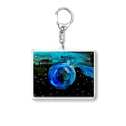 MiMiの絵日記のEarth Acrylic Key Chain