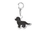 ちゅんのふわふわイングリッシュコッカースパニエル（ベタ塗り） Acrylic Key Chain