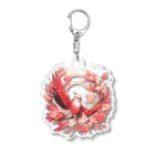 ファンタジー屋の桜と紅鳥 Acrylic Key Chain