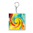 Equinoxのレトロカラーのうずまき Acrylic Key Chain