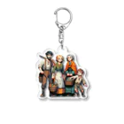 Pixel Art Goodsの村人（pixel art） Acrylic Key Chain