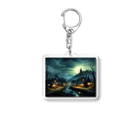 studio eizoの夜に輝く美しい村の光景 Acrylic Key Chain