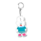 おひるねとおやつのうさぎのもこもこ Acrylic Key Chain