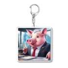 MTHの会社の業績を評価するミニブタ Acrylic Key Chain