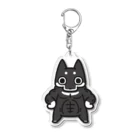 【しばし柴犬屋】のムキムキ筋肉柴犬(黒 Acrylic Key Chain