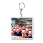 MTHの会社のらいんあっぷをするみにぶた管理製品 Acrylic Key Chain