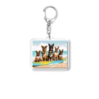 studio eizoのおれたち波乗り犬サーファー🏄 Acrylic Key Chain