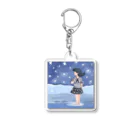 兎の涙の夜空の海 Acrylic Key Chain