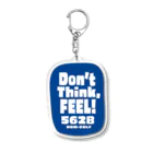 ゴルフバカイラストレーター野村タケオのNOM SHOPのDon't think, FEEL!　ブルーバックグッズ Acrylic Key Chain