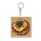 AQUAMETAVERSEの目玉焼きを乗せたお好みモダン焼き　kouchan 1616 Acrylic Key Chain