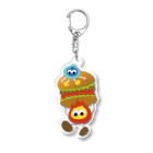 REDMOON_SAPPOROのFIRE　HAMBURGER Acrylic Key Chain