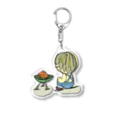 yumi666666の焚き火後頭部くん Acrylic Key Chain