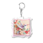 終わらない夢🌈のパステルカラーのハチドリ💞 Acrylic Key Chain