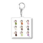 Sakikoのほっとひと息つく女の子　オール Acrylic Key Chain