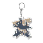 AckeeWolf Art Shopのジャンプ猫 Acrylic Key Chain