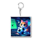 Ballboyの猫とサッカー Acrylic Key Chain