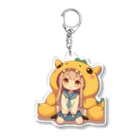 ドラゴンとわたしのドラ娘！桃 Acrylic Key Chain