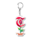 TEKINYANの薔薇のTマーク  Acrylic Key Chain