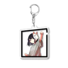 キツネビの狐面少女の枠なぐり👊 Acrylic Key Chain